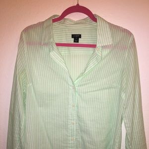 Jcrew mint green button shirt M